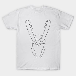 Minimalist Loki Outline Design T-Shirt